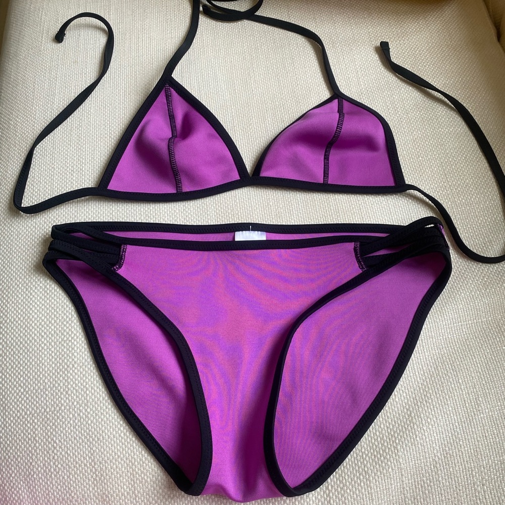 Xhilaration Purple & Black Bikini